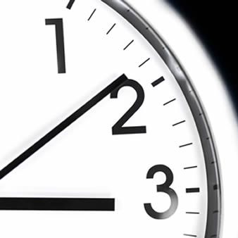 A ticking clock tracking time