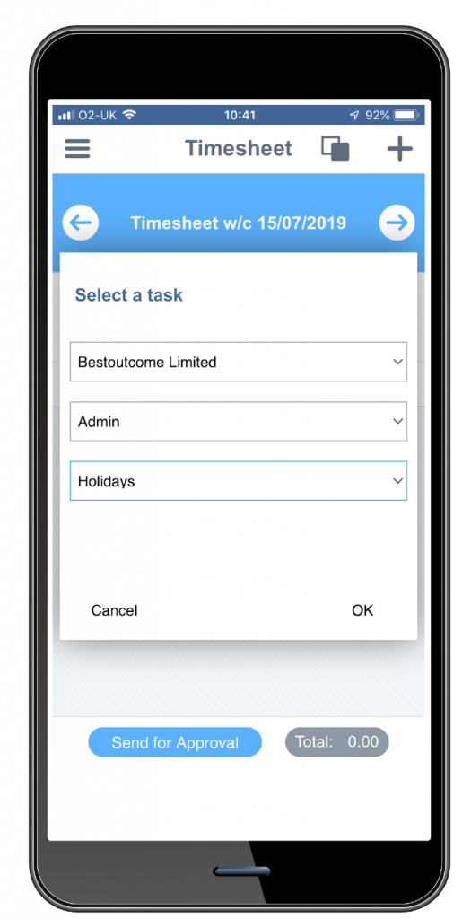 Approving timesheets and expenses